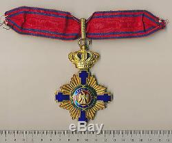 Royal STAR ROMANIA Neck BADGE Order OFFICER Romanian MEDAL COMMANDER 1878 CAROL