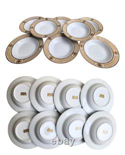 Royal Scotland 14-Piece Versace Style Gold Lattice & Medallion China Serving Set