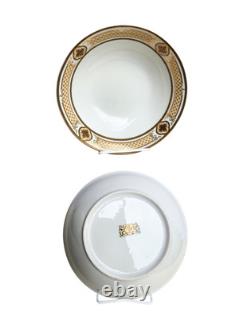 Royal Scotland 14-Piece Versace Style Gold Lattice & Medallion China Serving Set