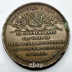 Royal Visit to The Mint Birmingham 1874 RALPH HEATON & SONS Coiners In 37mm (G)