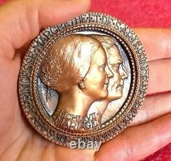 Royal weddings Queen Margrethe and Consort Prince Henrik (1967) French medal