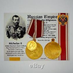 Russia Empire Order Imperial Russian Medal for Zeal Gold type Rare
