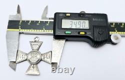 Russia Imperial Cross Of St. George Medal Order 641645 Sterling Silver