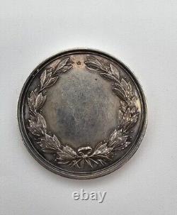 Russian Antique Imperial Silver Table Medal Large