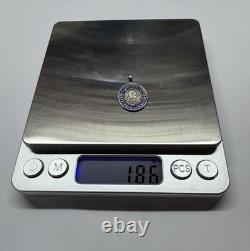 Russian Imperial 84 Silver Enamel Pendant Vladimir Icon & St Hermogenes Rare