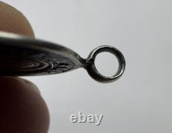 Russian Imperial 84 Silver Enamel Pendant Vladimir Icon & St Hermogenes Rare