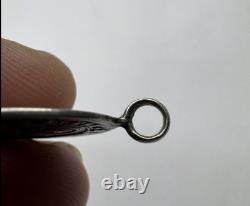 Russian Imperial 84 Silver Enamel Pendant Vladimir Icon & St Hermogenes Rare