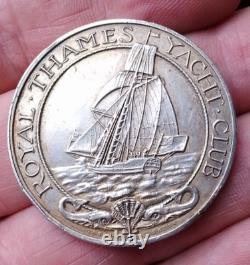 SCARCE HM. Silver Medal by GARRARDS 1952 ROYAL THAMES YACHT CLUB Vgc Sailing
