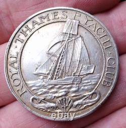 SCARCE HM. Silver Medal by GARRARDS 1952 ROYAL THAMES YACHT CLUB Vgc Sailing