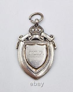 SUBMARINE FOOTBALL CUP CHINA 1925 STERLING SILVER FOB MEDAL Birmingham 1924