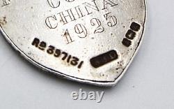 SUBMARINE FOOTBALL CUP CHINA 1925 STERLING SILVER FOB MEDAL Birmingham 1924