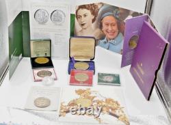 Scarce Coin Medallion Collection British UK Royal Family Coins Medals x9 Boxed