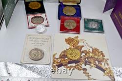 Scarce Coin Medallion Collection British UK Royal Family Coins Medals x9 Boxed