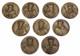 Set of 9 Bronze Medals Kings of Portugal Signed Historical Royal Collection
