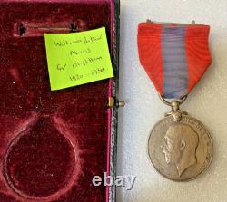 Silver George V Imperial Service Medal 1920-1930 pattern & presentation case