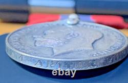 Silver George V Imperial Service Medal 1920-1930 pattern & presentation case