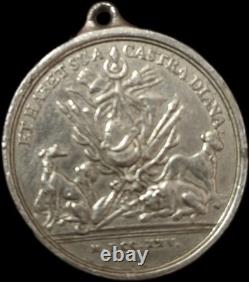 Silver Marriage Medallion 1725 Wedding of King Louis XV Queen Marie Leszczynska