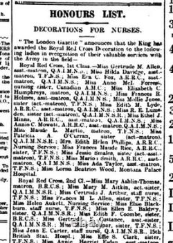 Sister Coupar Royal Red Cross for Salonika WW1 British Territorial War Medal