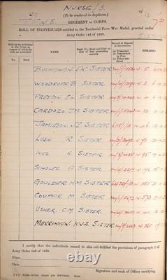 Sister Coupar Royal Red Cross for Salonika WW1 British Territorial War Medal