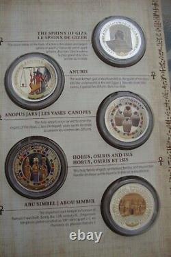 Solomon Islands 2$ Elizabeth II Fascination Ancient Egypt Sterling Silver Coins