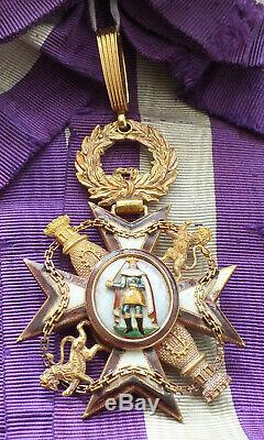 Spain Early 19th Century Royal Order Of Queen Maria Luisa in Gold medal badge
