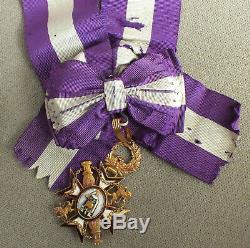 Spain Early 19th Century Royal Order Of Queen Maria Luisa in Gold medal badge