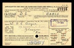 Territorial Medal David G Boyce Royal Artillery From Glasgow WW2 Service