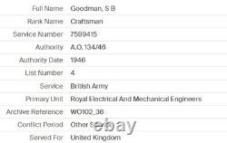 Territorial Medal SB Goodman REME Royal Electric & Mechanical Engineers
