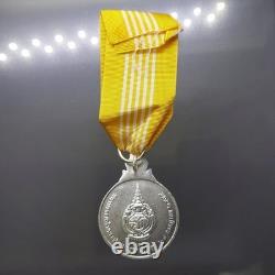 Thailand Silver Medal with Ribbon King's Rama X 60th Birthday 2012 For Men Style