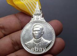 Thailand Silver Medal with Ribbon King's Rama X 60th Birthday 2012 For Men Style Thailand Silver Medal with Ribbon King's Rama X 60th Birthday 2012 For Men Style