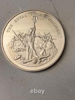 The Royal Irish Fusiliers Medal. 925 Sterling Silver Proof Like