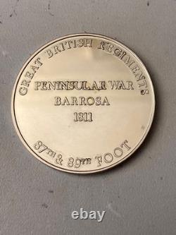 The Royal Irish Fusiliers Medal. 925 Sterling Silver Proof Like