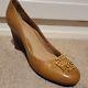 Tory Burch Melinda Wedge Royal Tan Size 8