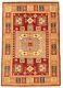 Traditional Hand-Knotted Geometric Carpet 4'7 x 6'7 Wool Area Rug