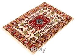Traditional Hand-Knotted Medallion Carpet 4'8 x 6'6 Wool Area Rug