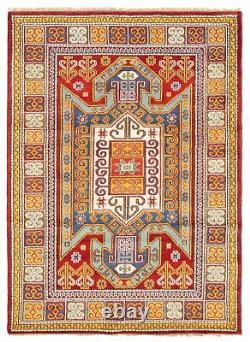 Traditional Hand-Knotted Medallion Carpet 5'10 x 8'1 Wool Area Rug