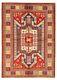 Traditional Hand-Knotted Medallion Carpet 5'7 x 7'10 Wool Area Rug