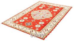 Traditional Hand-Knotted Medallion Carpet 6'7 x 10'1 Wool Area Rug