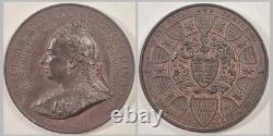 UK 1897 Queen Victoria The Royal Family 51mm Copper Medal BHM 3512 By Bowcher