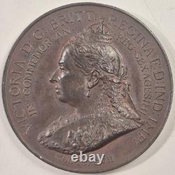 UK 1897 Queen Victoria The Royal Family 51mm Copper Medal BHM 3512 By Bowcher