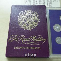 UK 1973 Princess Anne & Captain Phillips Royal Wedding Silver Medal Set + COA