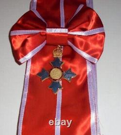 UK Britain Royal Medal O. B. E. OBE Empire Ribbon Order Knight Award Sash Uniform