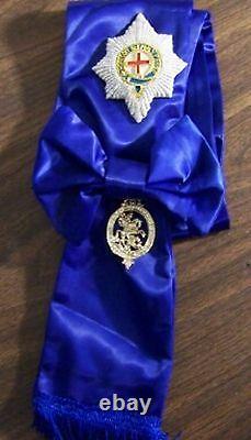 UK England Britain Medieval Royal Knight Order Garter Medal Badge Sash Uniform G