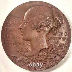 UK GB 1897 Victoria Diamond Jubilee 55mm Bronze Royal Mint Medal Choice Unc