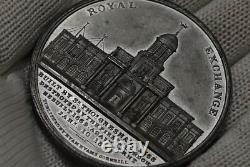 UK GB NEW ROYAL EXCHANGE 1842 MEDAL HIGH GRADE By T. Halliday B78 #11 CG4