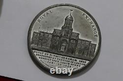 UK GB NEW ROYAL EXCHANGE 1842 MEDAL HIGH GRADE By T. Halliday B78 #11 CG4