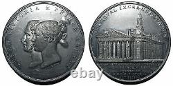 UK London 1844 Queen Victoria & Prince Albert New Royal Exchange medal by Davis