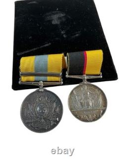 UK Sudan Medal Set (2), 1st Royal Warwickshire Reg, Verified on Rolls