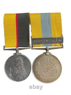 UK Sudan Medal Set (2), 1st Royal Warwickshire Reg, Verified on Rolls