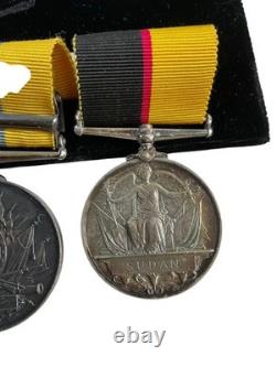 UK Sudan Medal Set (2), 1st Royal Warwickshire Reg, Verified on Rolls